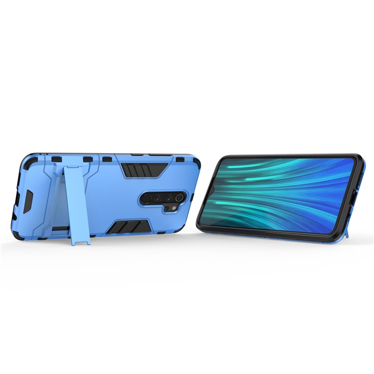 Plastic + TPU Combo Case with Kickstand for Xiaomi Redmi Note 8 Pro - Baby Blue-4