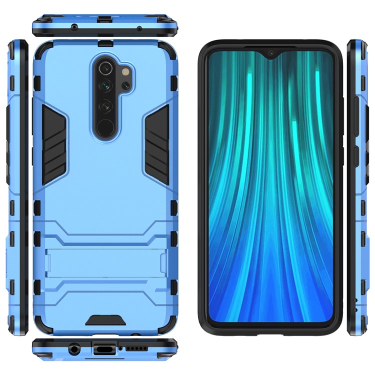 Plastic + TPU Combo Case with Kickstand for Xiaomi Redmi Note 8 Pro - Baby Blue-5