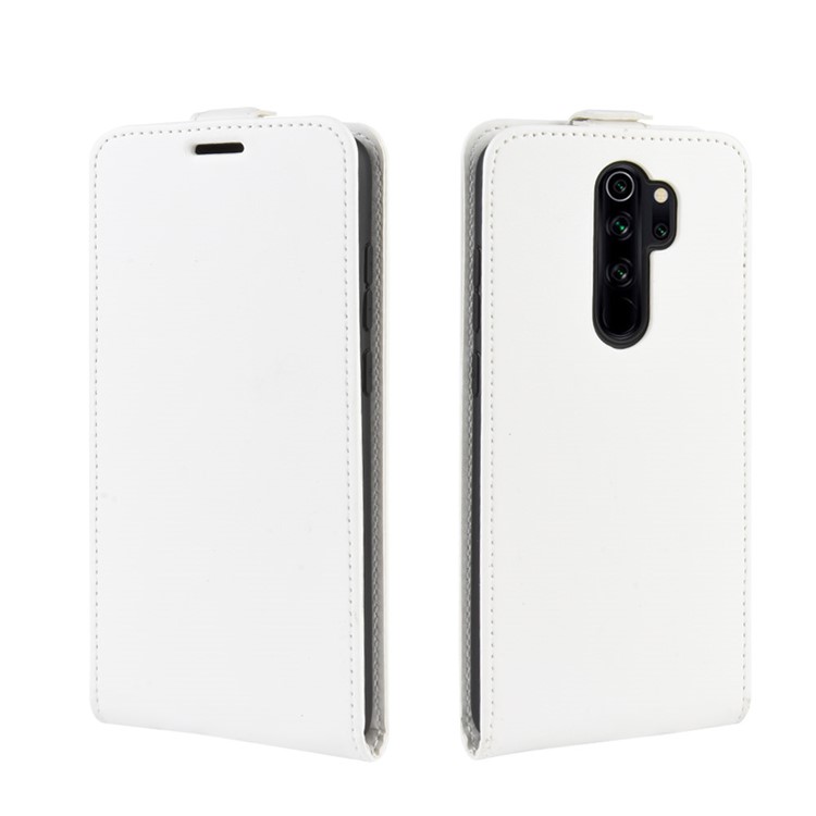 Crazy Horse Vertical Flip Leather Phone Shell with Card Holder for Xiaomi Redmi Note 8 Pro - White-1