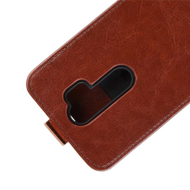 Crazy Horse Vertical Flip Leather Phone Shell with Card Holder for Xiaomi Redmi Note 8 Pro - Brown-2