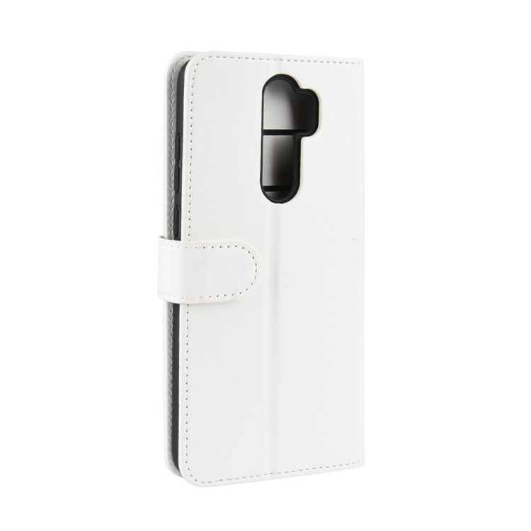 Crazy Horse Texture Leather Stand Wallet Phone Cover for Xiaomi Redmi Note 8 Pro - White-7