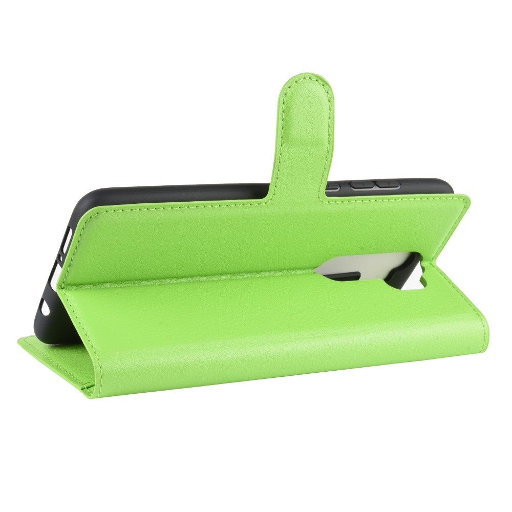 Litchi Skin Flip Leather Wallet Phone Case for Xiaomi Redmi Note 8 Pro - Green-5