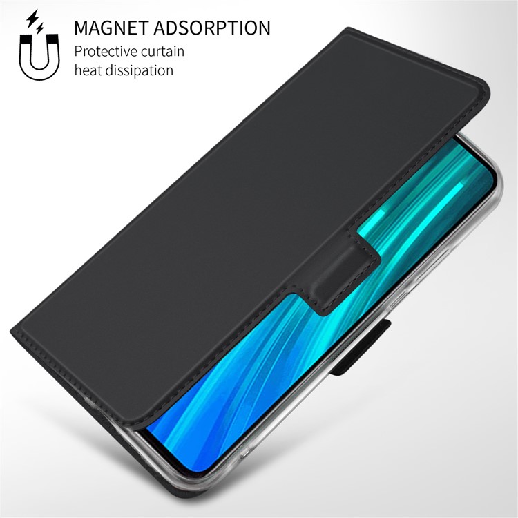 Business Style Card Holder Leather Stand Case Cover for Xiaomi Redmi Note 8 Pro - Black-7