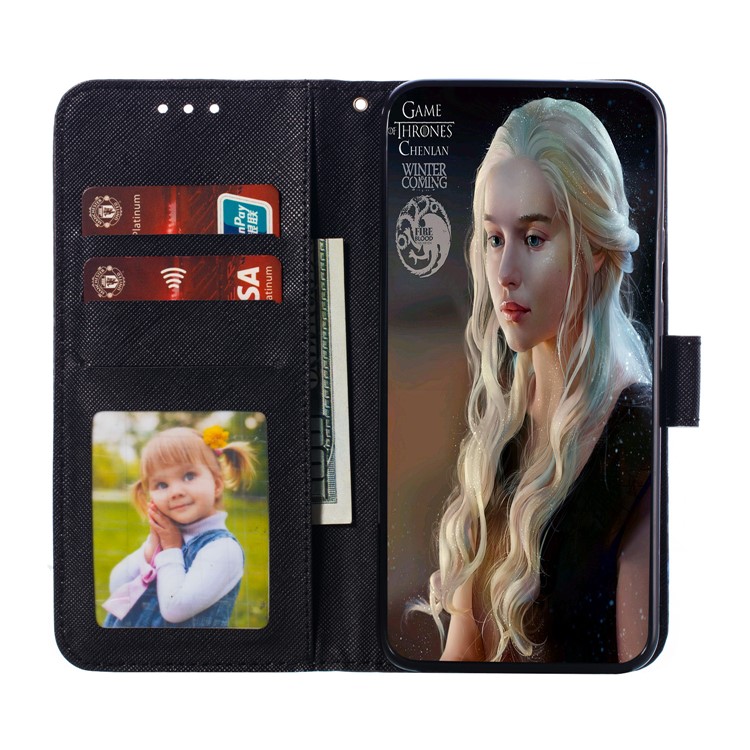 Pattern Printing Light Spot Decor Leather Wallet Case for Xiaomi Mi CC9e / Mi A3 - Blue Butterfly-10