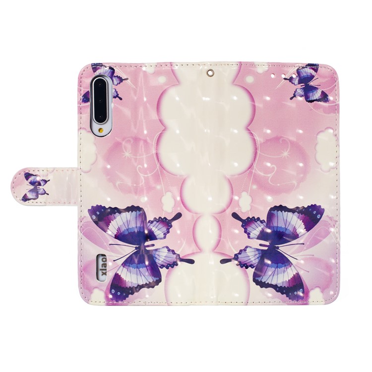 Pattern Printing Light Spot Decor Leather Wallet Case for Xiaomi Mi CC9e / Mi A3 - Colorized Butterfly-6