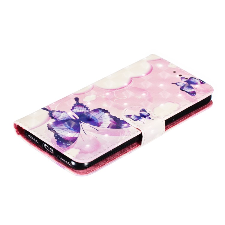 Pattern Printing Light Spot Decor Leather Wallet Case for Xiaomi Mi CC9e / Mi A3 - Colorized Butterfly-8