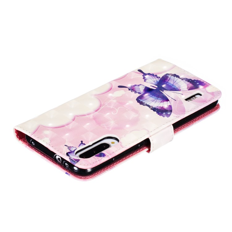 Pattern Printing Light Spot Decor Leather Wallet Case for Xiaomi Mi CC9e / Mi A3 - Colorized Butterfly-9