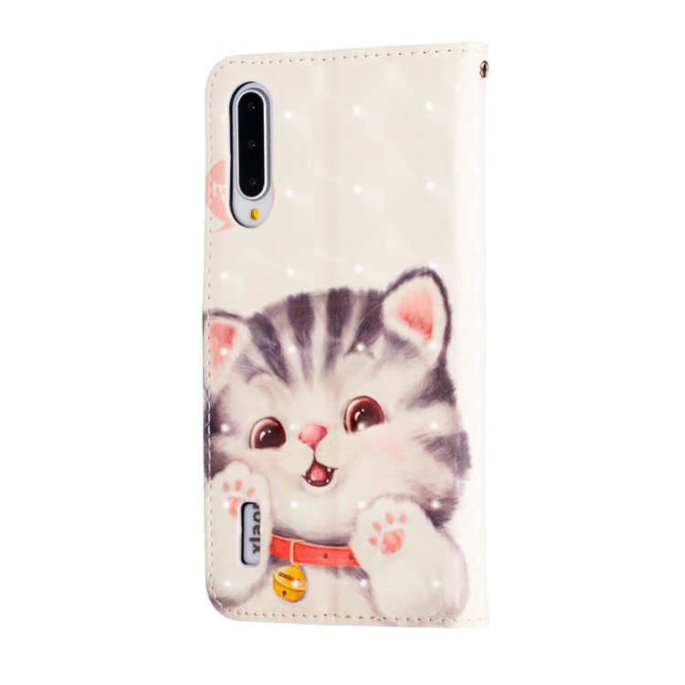 Pattern Printing Light Spot Decor Leather Wallet Case for Xiaomi Mi CC9e / Mi A3 - Adorable Cat-5