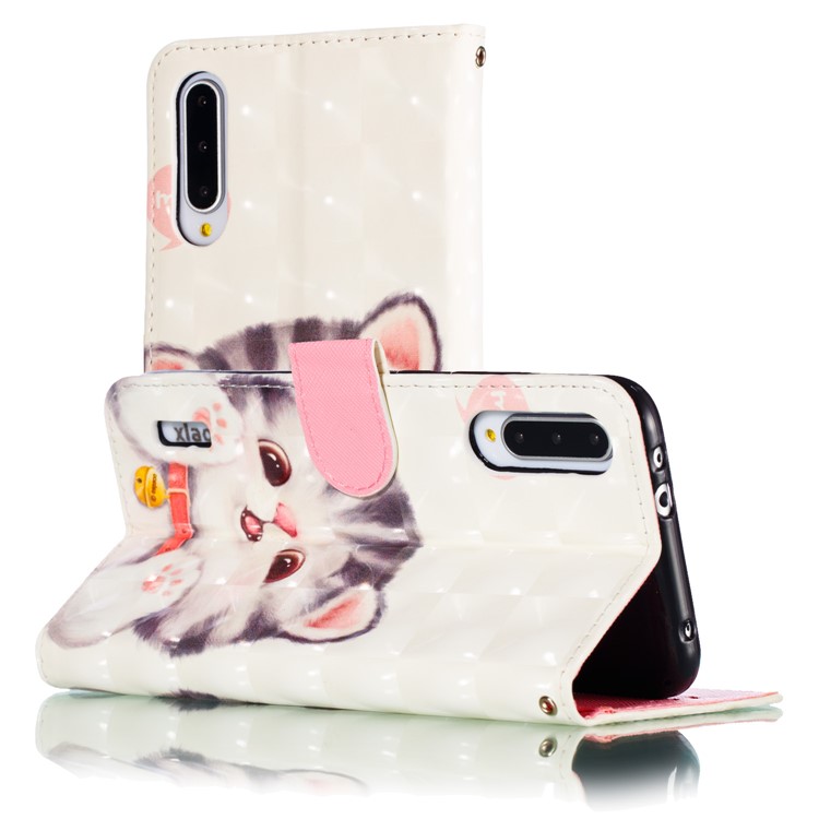 Pattern Printing Light Spot Decor Leather Wallet Case for Xiaomi Mi CC9e / Mi A3 - Adorable Cat-7