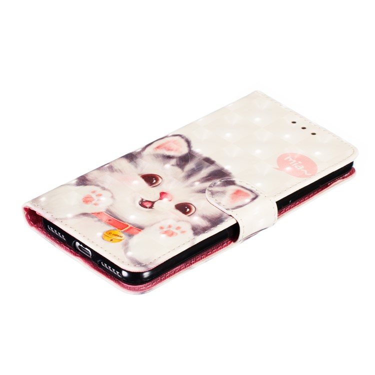 Pattern Printing Light Spot Decor Leather Wallet Case for Xiaomi Mi CC9e / Mi A3 - Adorable Cat-8
