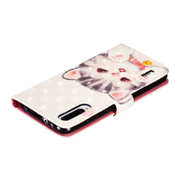 Pattern Printing Light Spot Decor Leather Wallet Case for Xiaomi Mi CC9e / Mi A3 - Adorable Cat-9