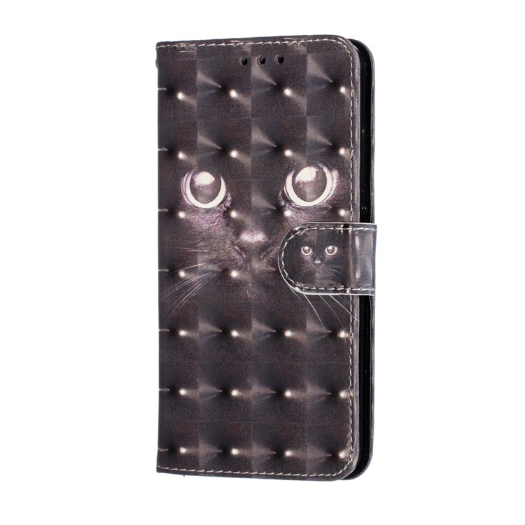 Pattern Printing Light Spot Decor Leather Wallet Case for Xiaomi Mi CC9e / Mi A3 - Cat-4