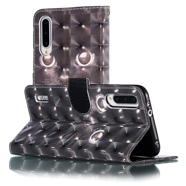 Pattern Printing Light Spot Decor Leather Wallet Case for Xiaomi Mi CC9e / Mi A3 - Cat-7