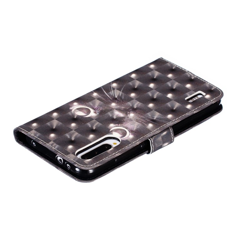 Pattern Printing Light Spot Decor Leather Wallet Case for Xiaomi Mi CC9e / Mi A3 - Cat-9