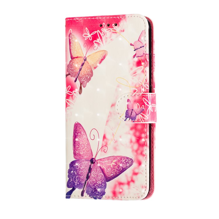 Pattern Printing Light Spot Decor Leather Wallet Case for Xiaomi Mi CC9e / Mi A3 - Elegant Butterfly-4