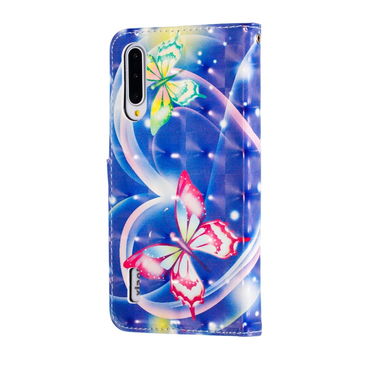 Pattern Printing Light Spot Decor Leather Wallet Case for Xiaomi Mi CC9e / Mi A3 - Vivid Butterfly-5