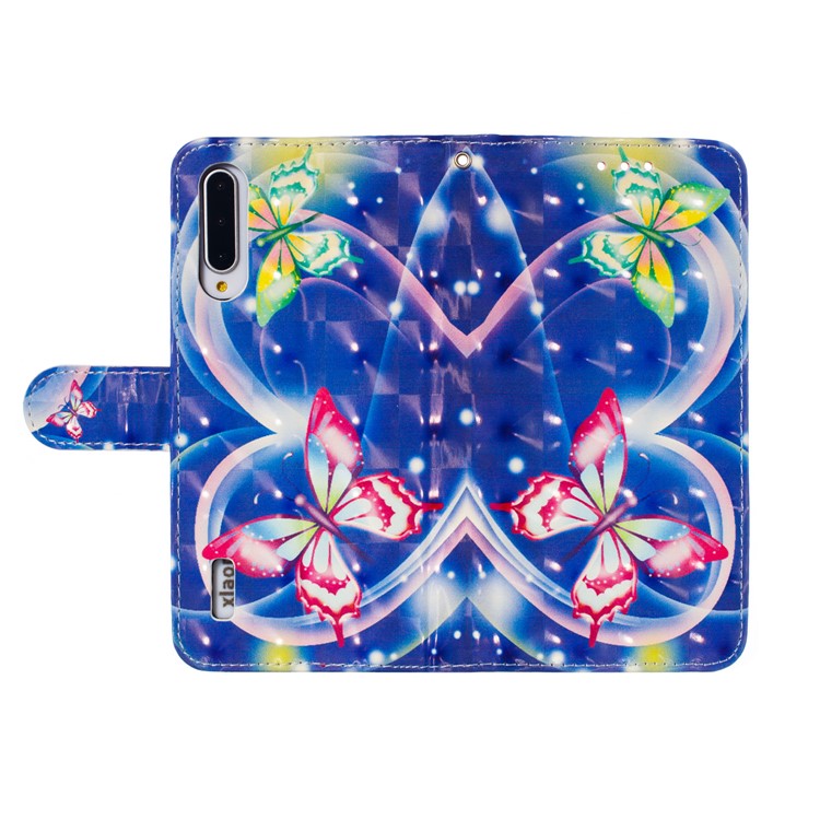 Pattern Printing Light Spot Decor Leather Wallet Case for Xiaomi Mi CC9e / Mi A3 - Vivid Butterfly-6