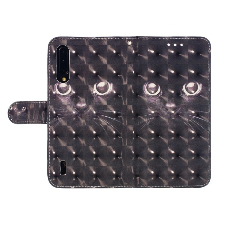 Pattern Printing Light Spot Decor Leather Wallet Stand Case for Xiaomi Mi CC9 / Mi CC9 Meitu Edition - Cat-6