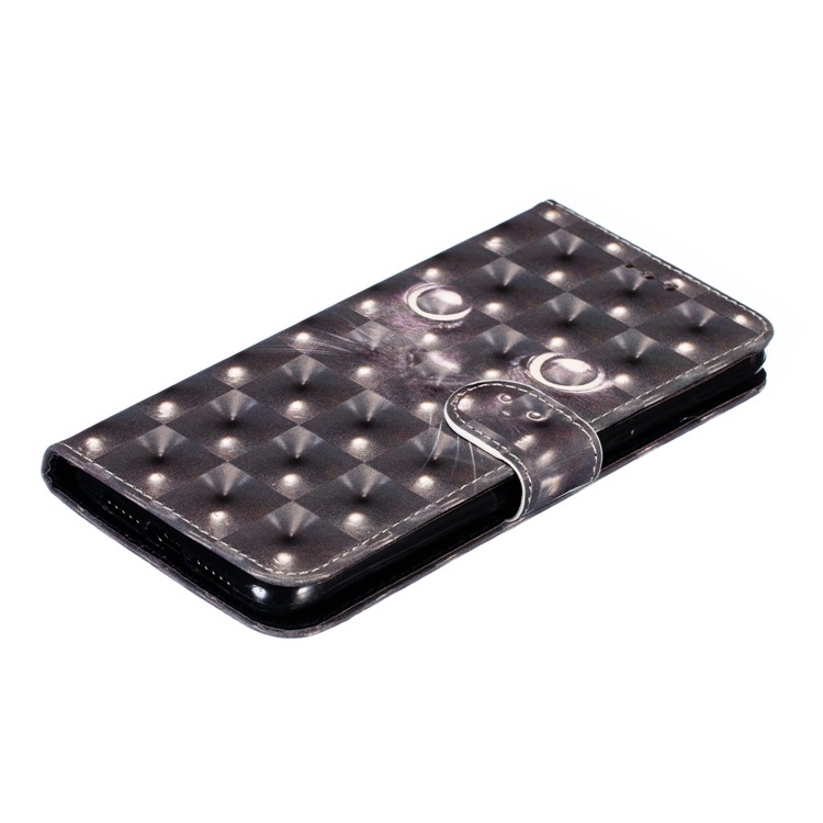 Pattern Printing Light Spot Decor Leather Wallet Stand Case for Xiaomi Mi CC9 / Mi CC9 Meitu Edition - Cat-8