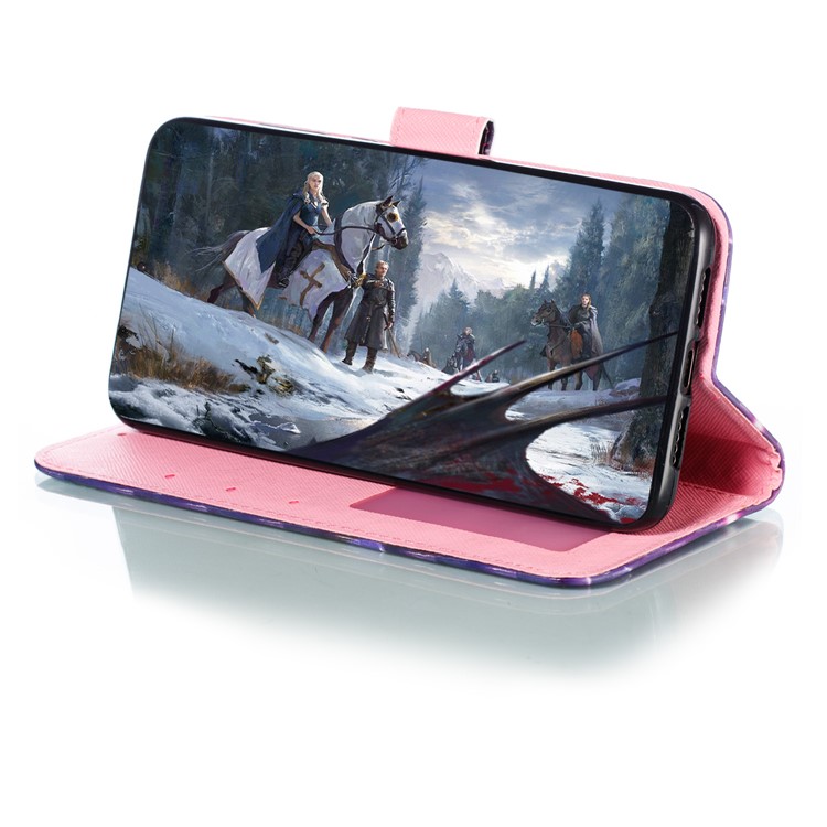Pattern Printing Light Spot Decor Leather Wallet Stand Case for Xiaomi Mi CC9 / Mi CC9 Meitu Edition - Vivid Butterfly-11