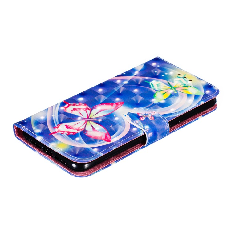 Pattern Printing Light Spot Decor Leather Wallet Stand Case for Xiaomi Mi CC9 / Mi CC9 Meitu Edition - Vivid Butterfly-8