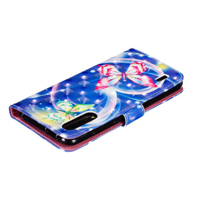 Pattern Printing Light Spot Decor Leather Wallet Stand Case for Xiaomi Mi CC9 / Mi CC9 Meitu Edition - Vivid Butterfly-9