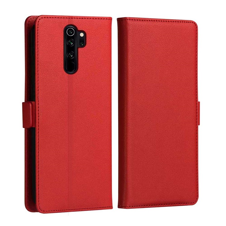 DZGOGO Milo Series Leather Wallet Case for Xiaomi Redmi Note 8 Pro - Red-1