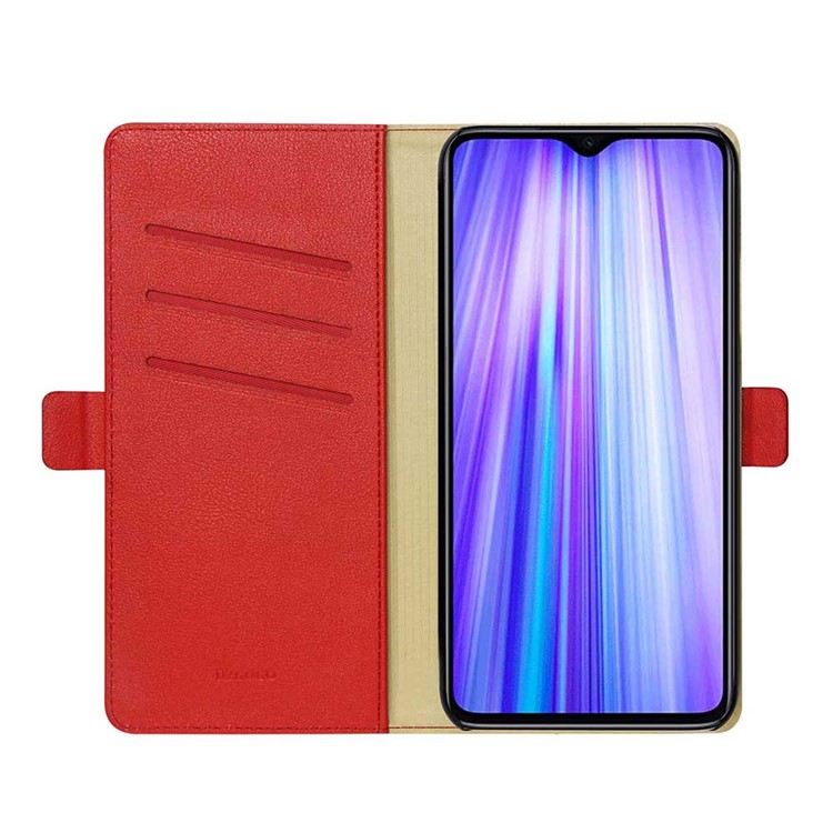 DZGOGO Milo Series Leather Wallet Case for Xiaomi Redmi Note 8 Pro - Red-3