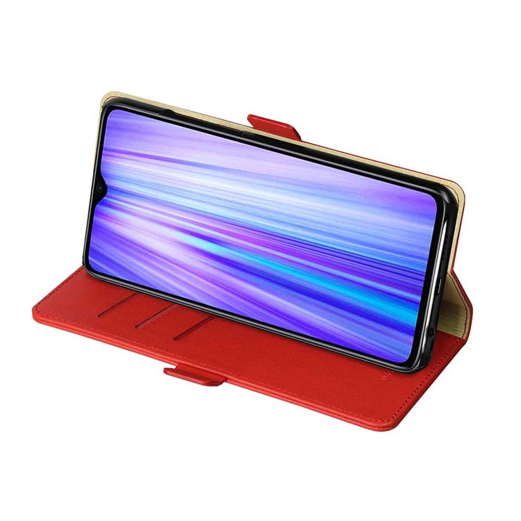 DZGOGO Milo Series Leather Wallet Case for Xiaomi Redmi Note 8 Pro - Red-4