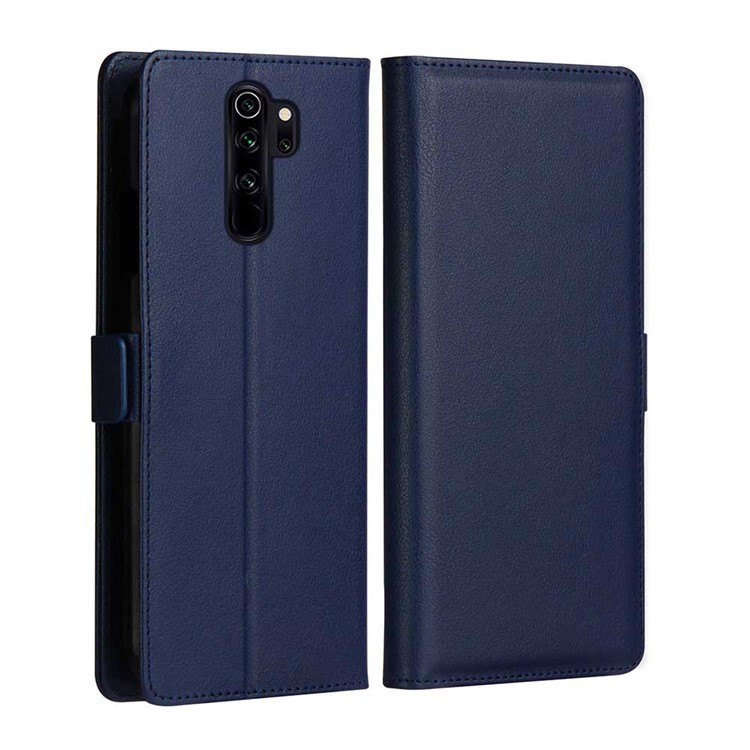 DZGOGO Milo Series Leather Wallet Case for Xiaomi Redmi Note 8 Pro - Dark Blue-1