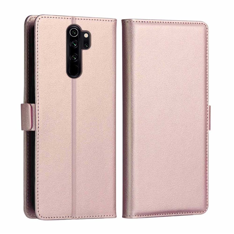 DZGOGO Milo Series Leather Wallet Case for Xiaomi Redmi Note 8 Pro - Rose Gold-1