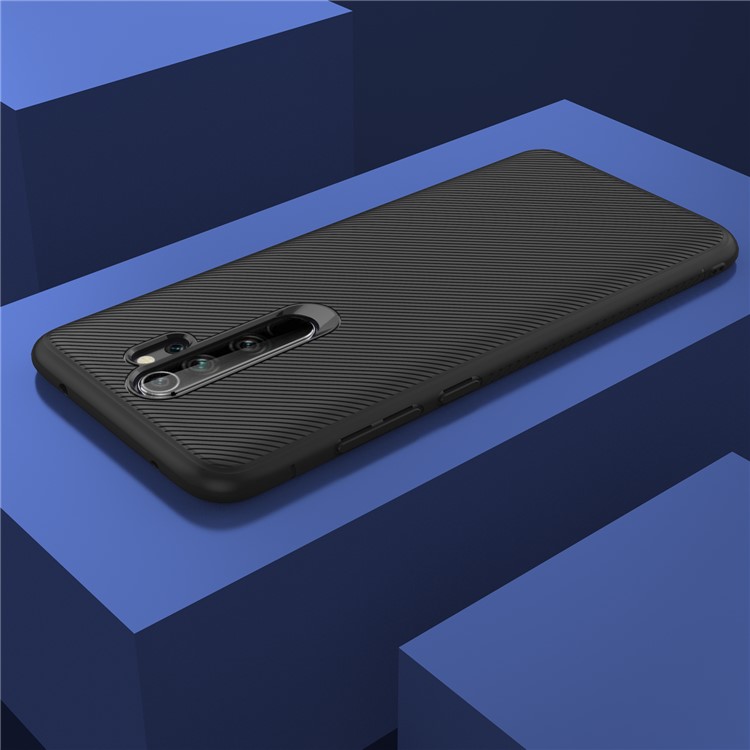 LENUO Twill Textur TPU Fall Für Xiaomi Redmi Anmerkung 8 Pro - Schwarz-7