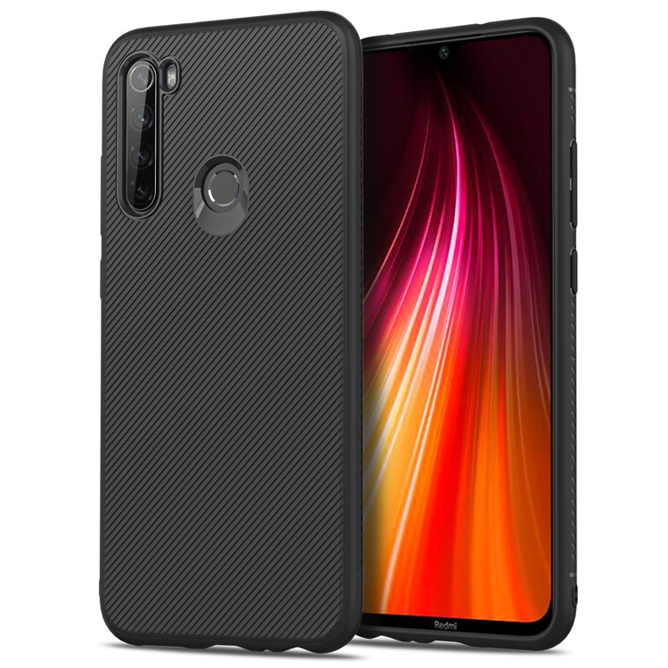 LENUO Twill Texture TPU Back Case for Xiaomi Redmi Note 8 - Black-2