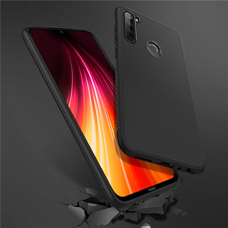 LENUO Twill Texture TPU Back Case for Xiaomi Redmi Note 8 - Black-6
