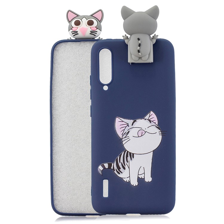 Kickstand 3D Animal Doll Pattern Printing TPU Back Phone Covering for Xiaomi Mi CC9e / Mi A3 - Cat-1