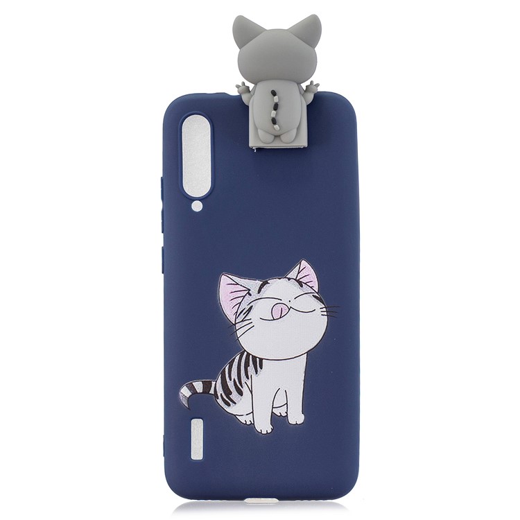 Kickstand 3D Animal Doll Pattern Printing TPU Back Phone Covering for Xiaomi Mi CC9e / Mi A3 - Cat-2