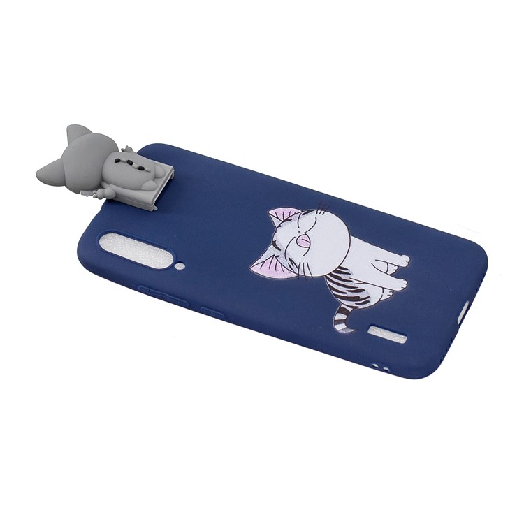 Kickstand 3D Animal Doll Pattern Printing TPU Back Phone Covering for Xiaomi Mi CC9e / Mi A3 - Cat-4