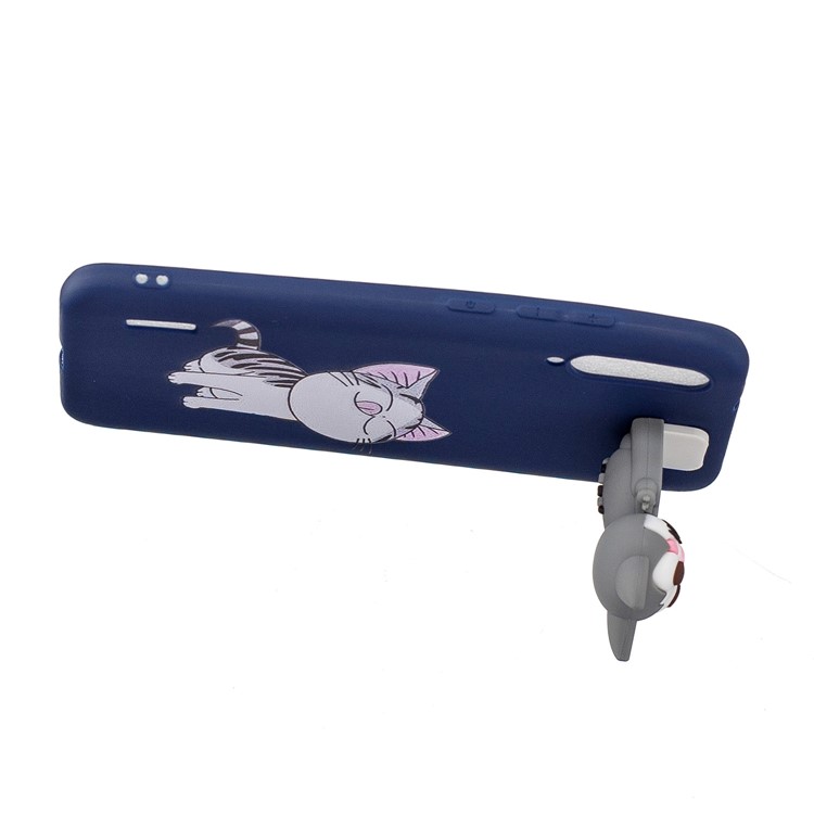 Kickstand 3D Animal Doll Pattern Printing TPU Back Phone Covering for Xiaomi Mi CC9e / Mi A3 - Cat-5
