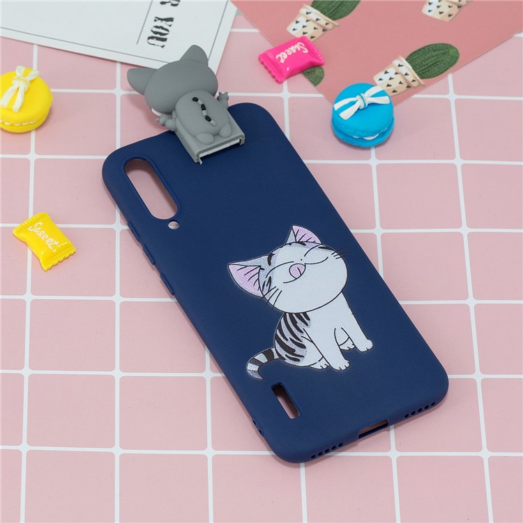 Kickstand 3D Animal Doll Pattern Printing TPU Back Phone Covering for Xiaomi Mi CC9e / Mi A3 - Cat-6