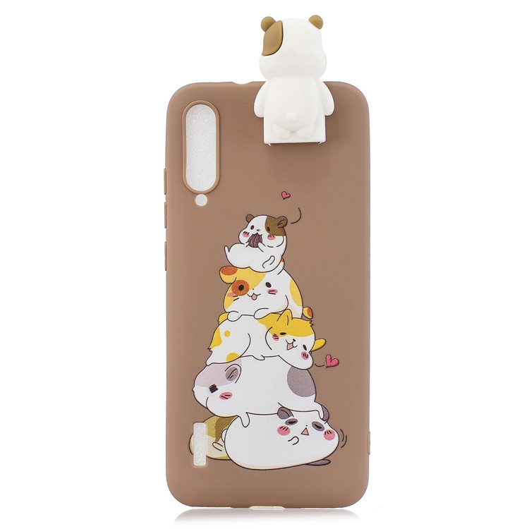 Kickstand 3D Animal Doll Pattern Printing TPU Back Phone Covering for Xiaomi Mi CC9e / Mi A3 - Squirrels-2