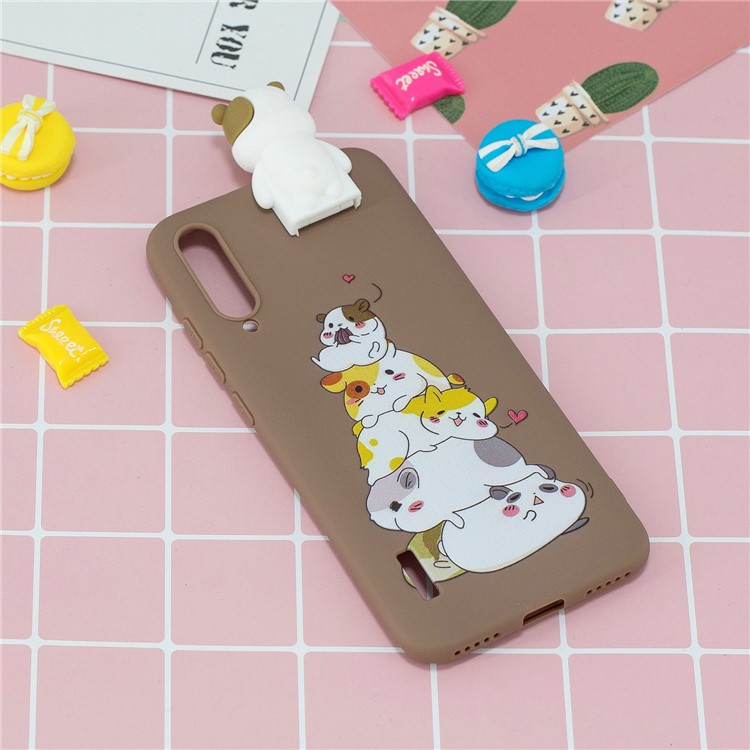 Kickstand 3D Animal Doll Pattern Printing TPU Back Phone Covering for Xiaomi Mi CC9e / Mi A3 - Squirrels-6
