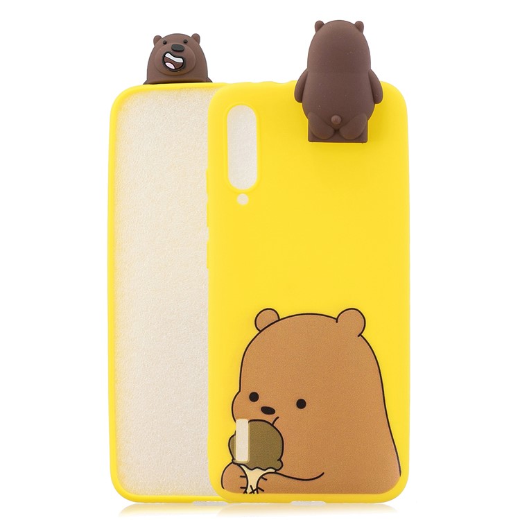 Stylish TPU IMD Shell Cover for Xiaomi Mi CC9/Mi CC9 Meitu Edition/Mi 9 Lite - Grizzly Bear-1