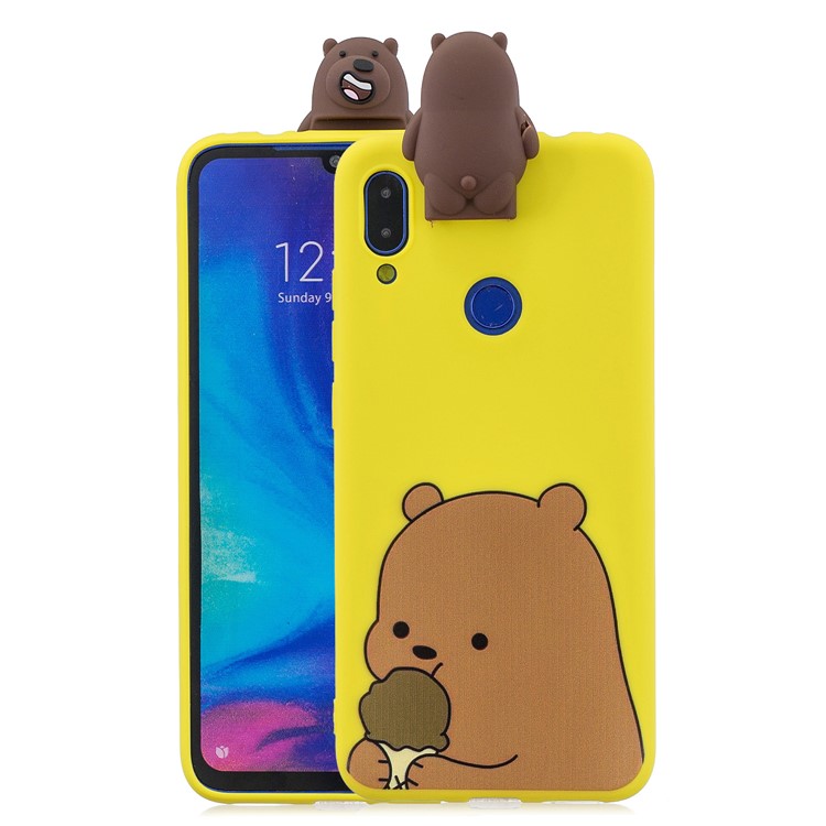 Stylish Cool TPU IMD Casing for Xiaomi Redmi Note 7 / Note 7 Pro (India) / Note 7S - Grizzly Bear-1