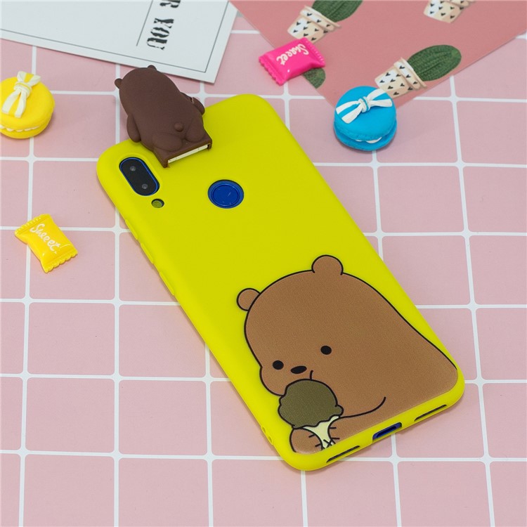 Stylish Cool TPU IMD Casing for Xiaomi Redmi Note 7 / Note 7 Pro (India) / Note 7S - Grizzly Bear-6