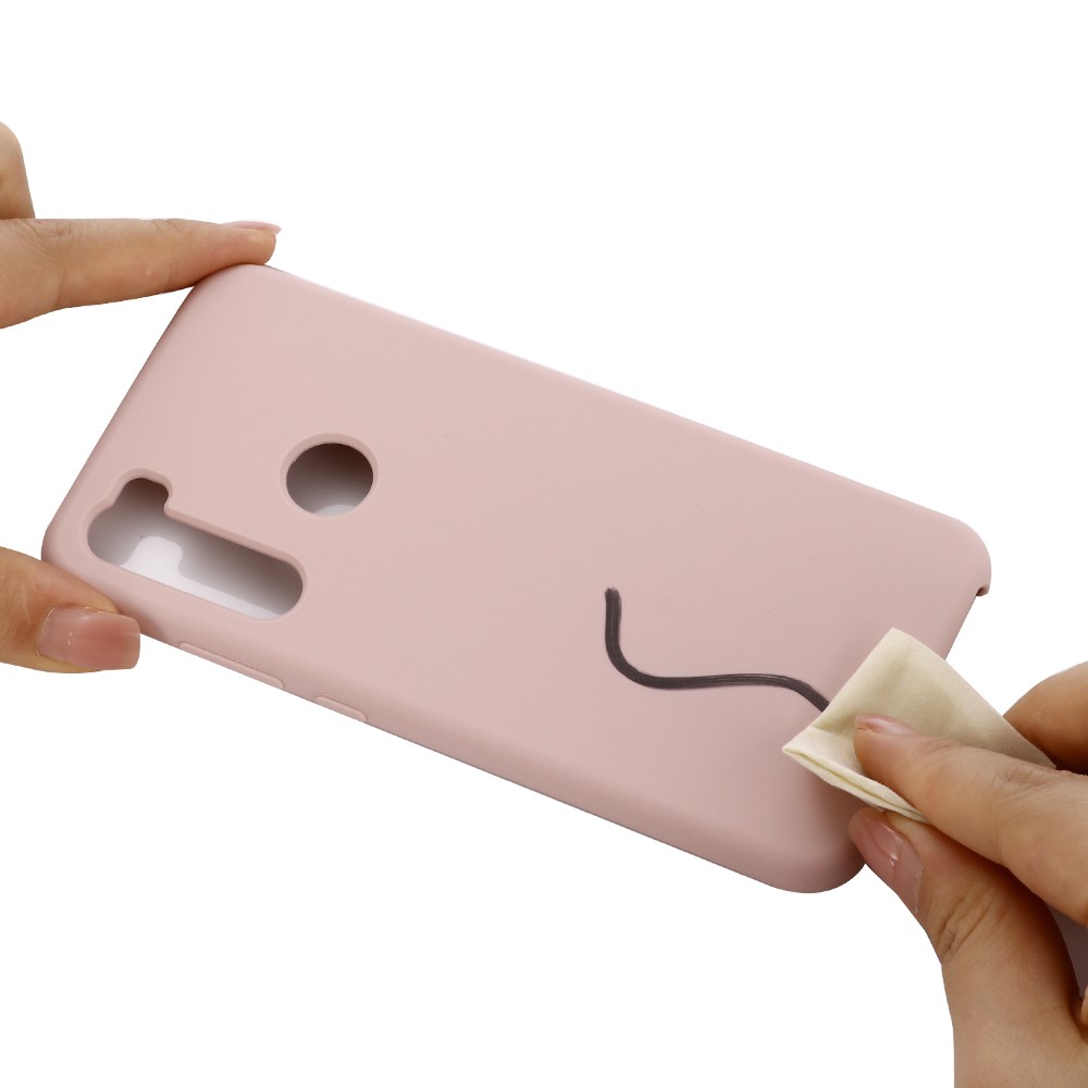 Liquid Silicone Covering for Xiaomi Redmi Note 8 - Pink-5