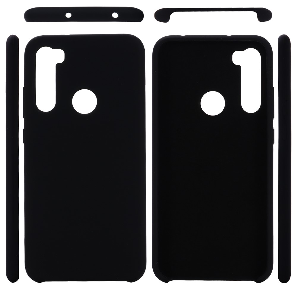 Liquid Silicone Covering for Xiaomi Redmi Note 8 - Black-2