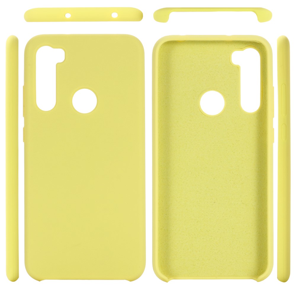 Liquid Silicone Covering for Xiaomi Redmi Note 8 - Yellow-2