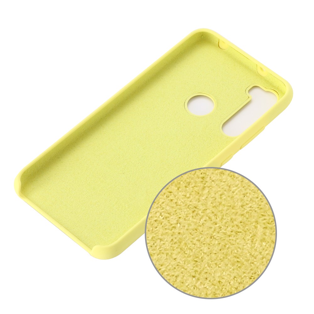 Liquid Silicone Covering for Xiaomi Redmi Note 8 - Yellow-3