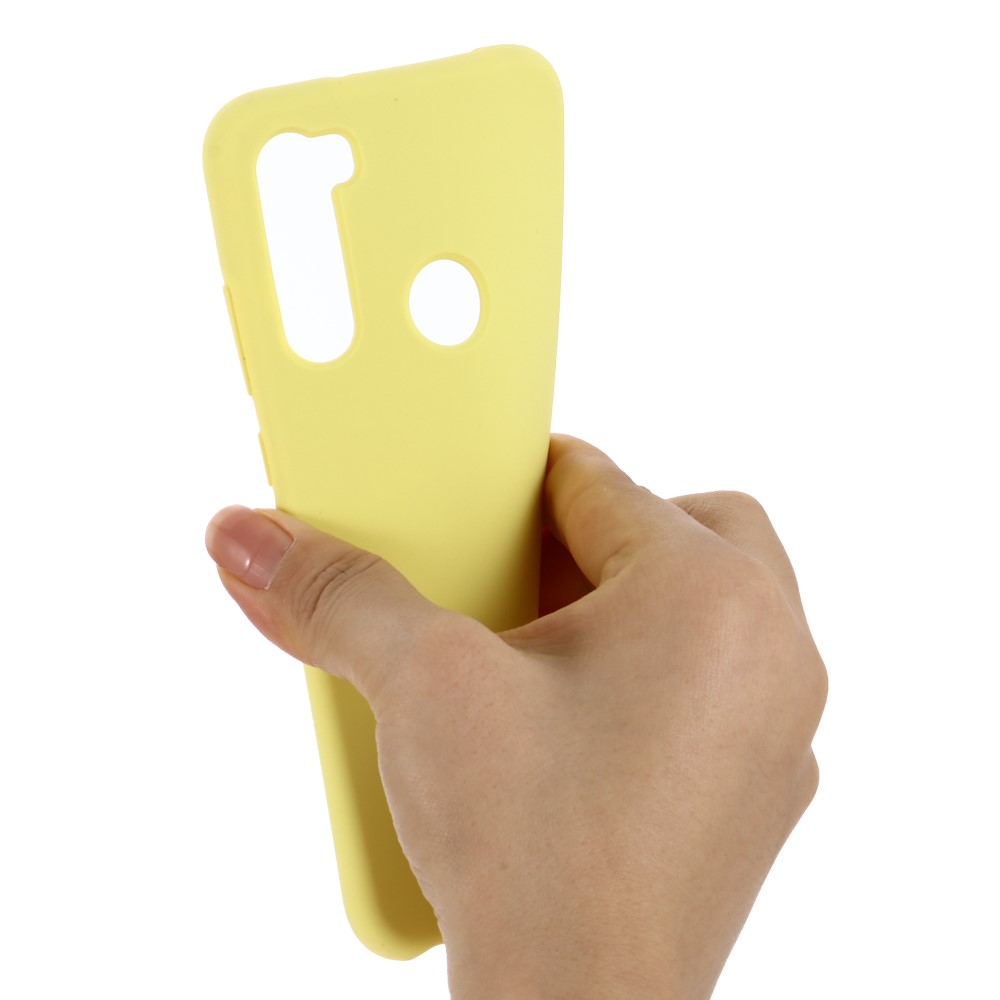 Liquid Silicone Covering for Xiaomi Redmi Note 8 - Yellow-4