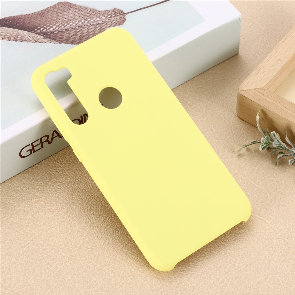 Liquid Silicone Covering for Xiaomi Redmi Note 8 - Yellow-6